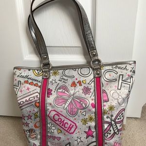 Like New- Coach Bandana Graffiti Tote